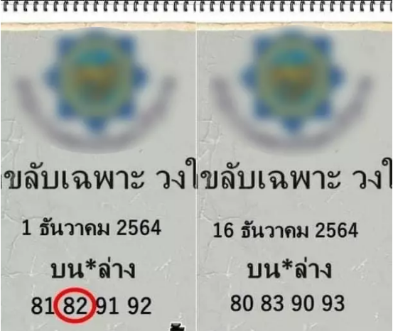 เลขลับวงใน 30 ธันวาคม 2564