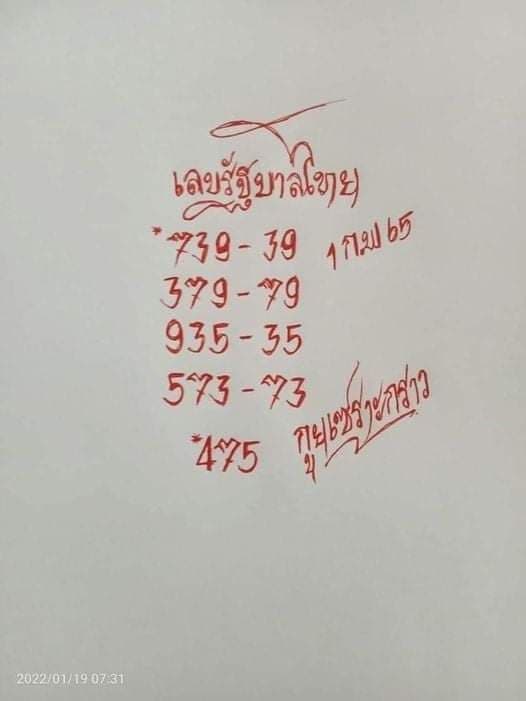 หวยกูยเซาะกราว 01/02/2565